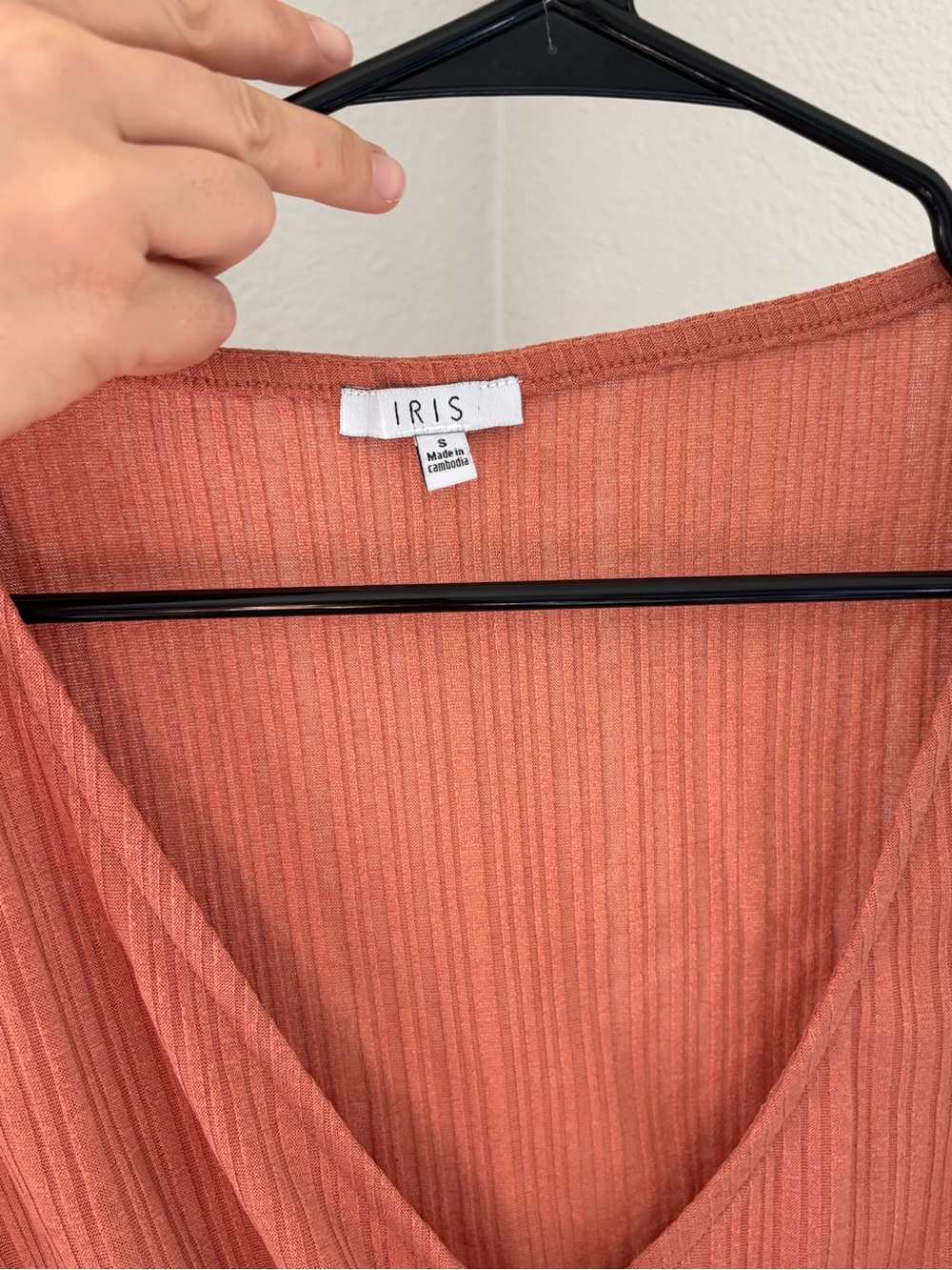 iris Ribbed Two-Piece Set in Rust - Picture 2 of 2